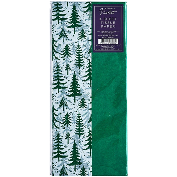 Tissue Paper - Green Trees 4sheet