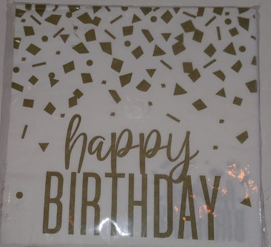 Serviette HBD Confetti