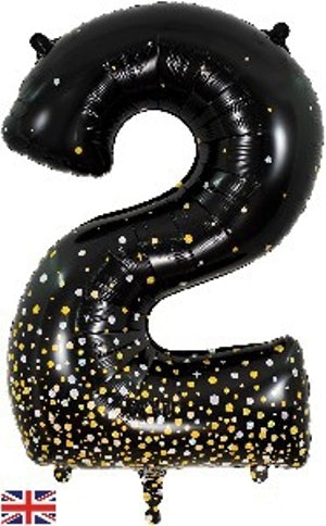 Foil Balloon Super Shape 2 Black Fizz