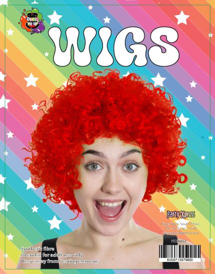 Wig Afro Red