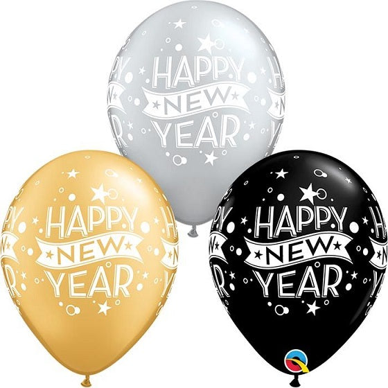New Year - Balloon Latex Confetti asst