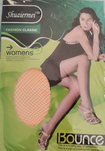 Stockings Fishnet Neon Orange