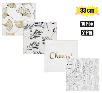 Serviettes - Foiled Assorted