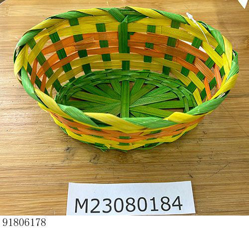 Basket - Bamboo Oval Multicolour