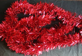 Xmas - Tinsel Red 2m