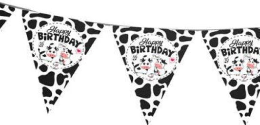Cow Print Flag Banner