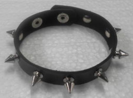 Punk Bracelet 24cm Black Leather &amp; Studs