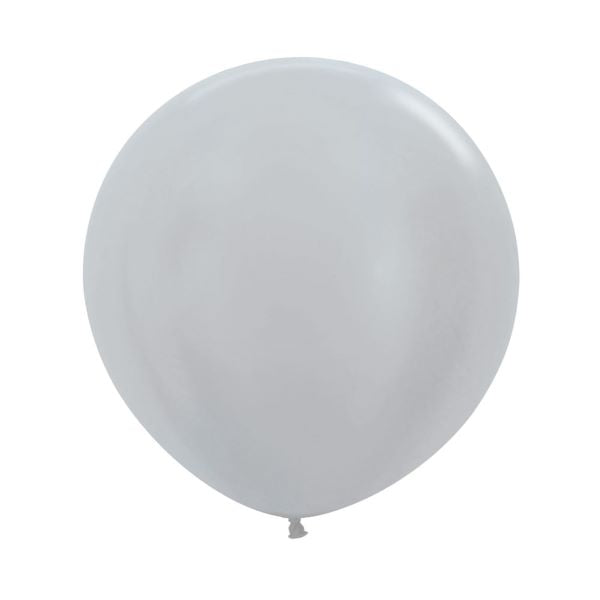 Balloon - Latex Satin Pearl Silver 24inch