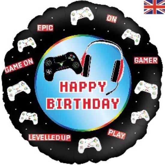 Foil Balloon Happy Birthday Gamer