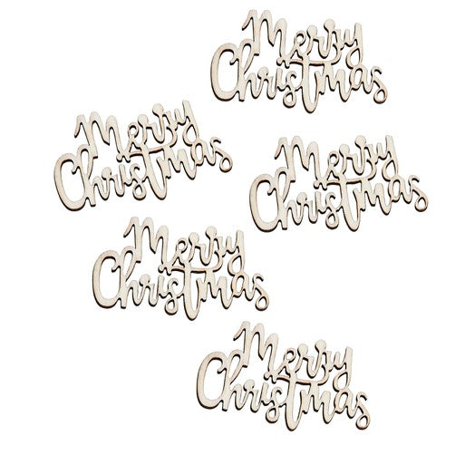 Wooden Merry Christmas Confetti