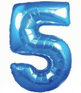 Foil Balloon - SS 5 Blue 34 inch