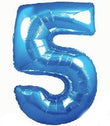 Foil Balloon - SS 5 Blue 34 inch