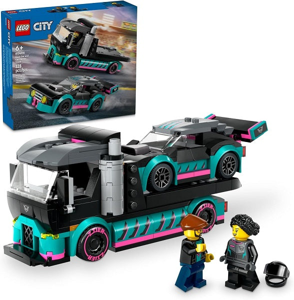 Lego City Race Car &amp; Car Carrier Truck
