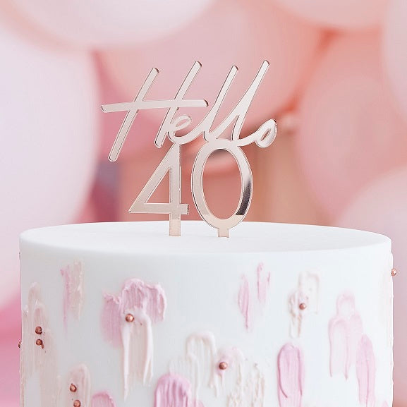 Age 40 Cake Topper