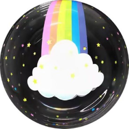Bobo Balloon Printed Rainbow 51cm
