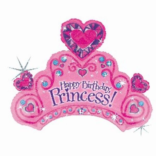 Foil Balloon Super Shape Birthday Princess Tiara 34inch