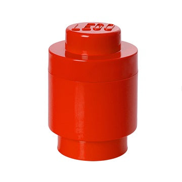 Lego Storage Brick 1 Knob Round RED