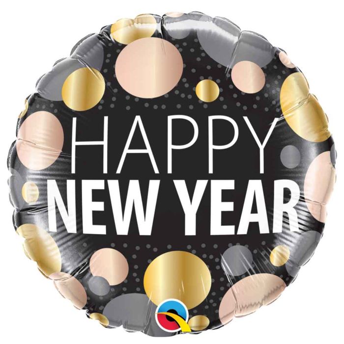 foil Balloon New Year Metallic Dots