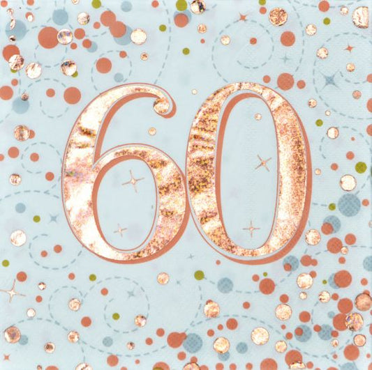 Age60 - Serviettes Sparkling Fizz RG (16