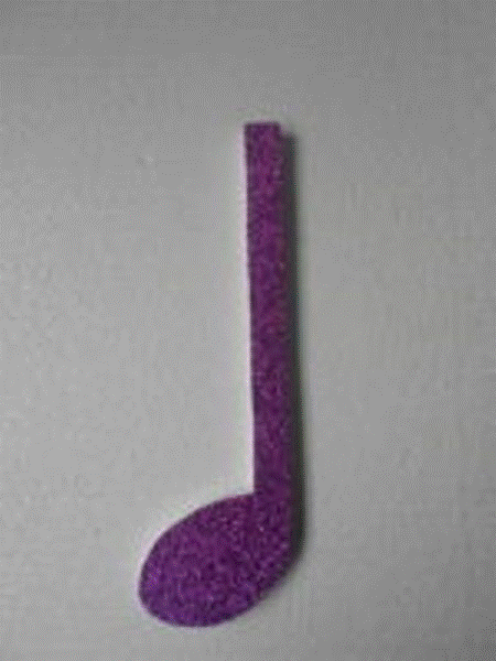 Poly Single Music Note 30cm Purple