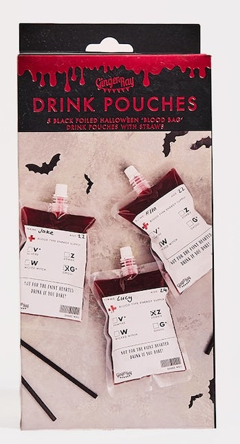 Halloween Fright Night Blood Bag Pouches