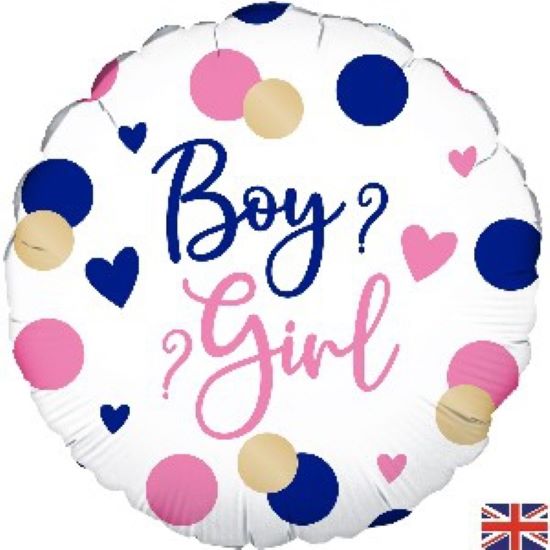 Foil Balloon Baby Reveal Pink &amp; Navy