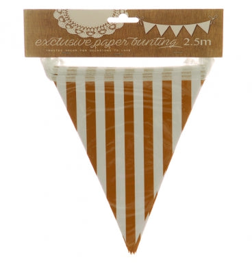 Bunting - Stripes Gold 2.5m