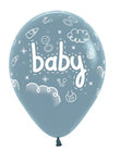 Latex Balloon - Baby Shower - OBaby Blue