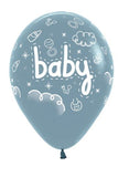 Latex Balloon - Baby Shower - OBaby Blue