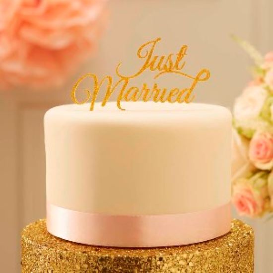 Pastel Perfect Cake Topper Just Married