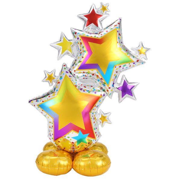 Foil Balloon - Airloonz Colorful Star Cluster
