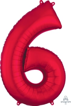 Foil Balloon - SS 6 Red