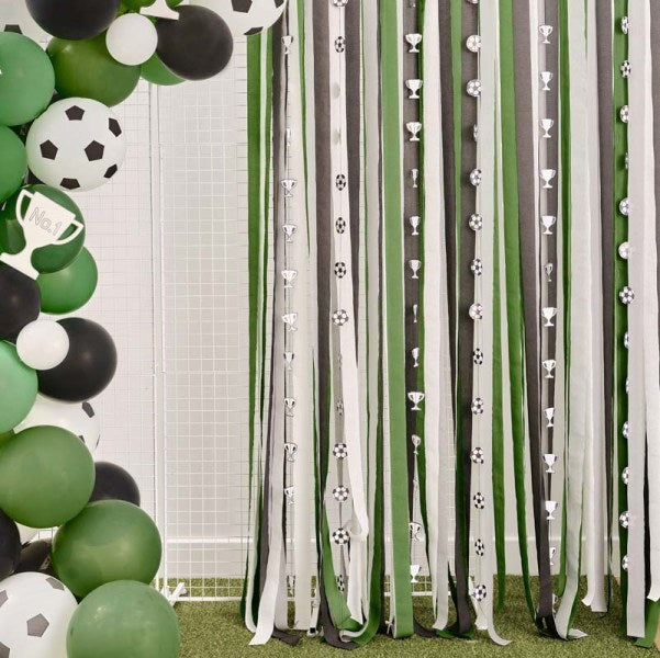 Kick Off Paper Streamer Football Backdrop