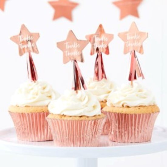 Twinkle Star Cup Cake Toppers (10)
