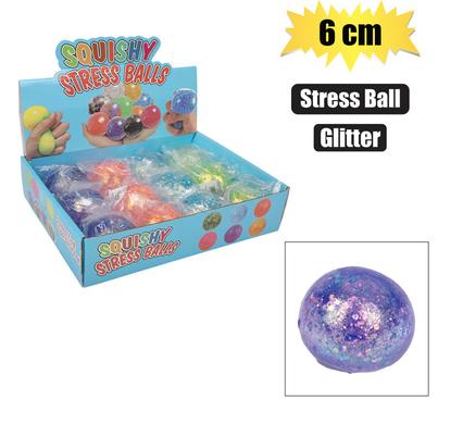 Ball Stress With Glitter 6cm