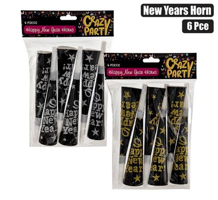New Year - Party Horns 6pc