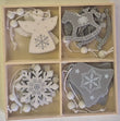 Xmas - Grey & White Decoration 12pc