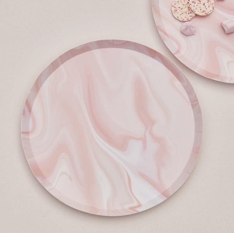 Plates - Pink Marble Print (8)
