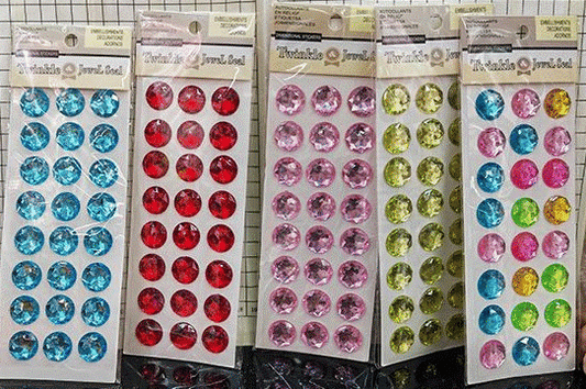 Twinkle Round Dots Stickers 24pc assorted