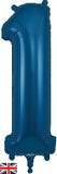 Foil Balloon Super Shape 1 Navy 34in
