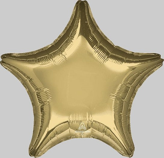 Foil Bal Plain - White Gold Star