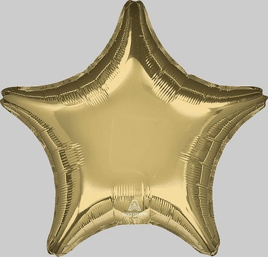 Foil Bal Plain - White Gold Star