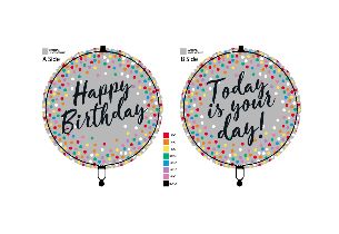 Foil Balloon - Happy Birthday Dual Face