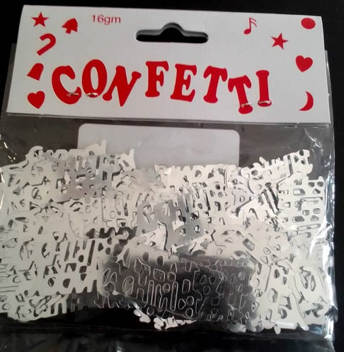 Confetti - Happy Birthday Silver 16g