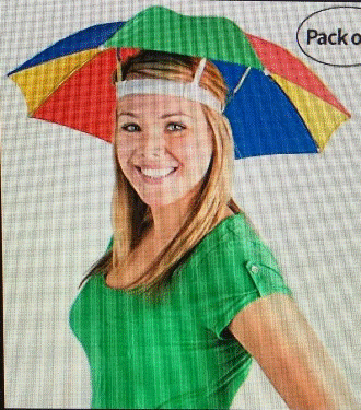 Hat Umbrella Rainbow 30cm