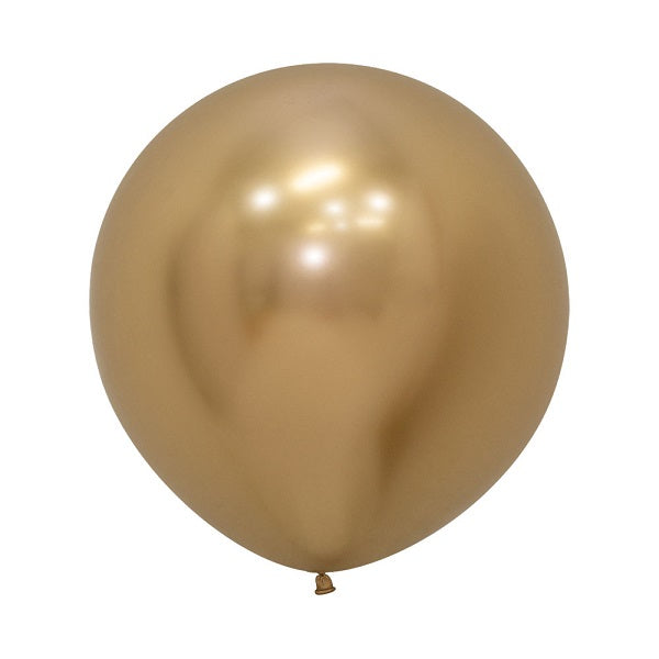 Balloon - Latex Chrome Reflex Gold 24 in