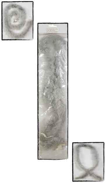 Feather Trimmings 6cmx90cm Silver