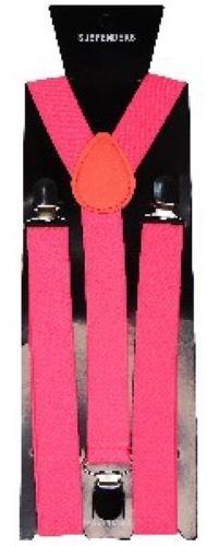 Suspender Braces Neon Dark Pink