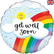 Foil Balloon Get Well Soon Rainbow