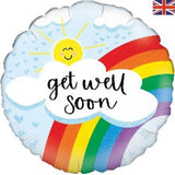 Foil Balloon Get Well Soon Rainbow